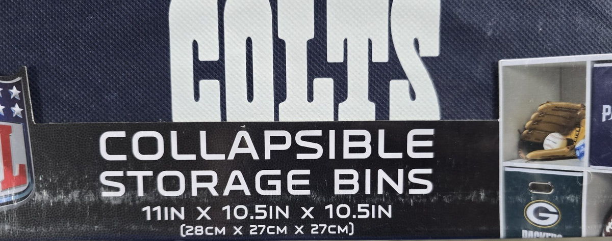 Franklin NFL Indianapolis Colts Collapsible Storage Bin 11x10.5x10.5IN