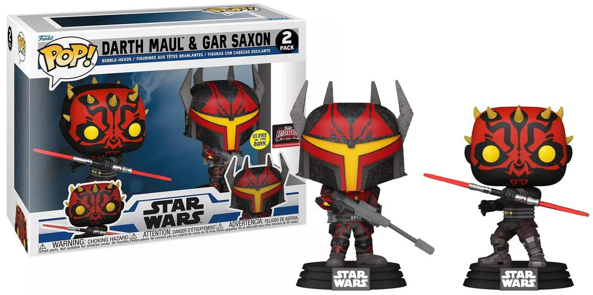 Funko POP Darth Maul and GAR Saxon Glow Dark 2-Pack