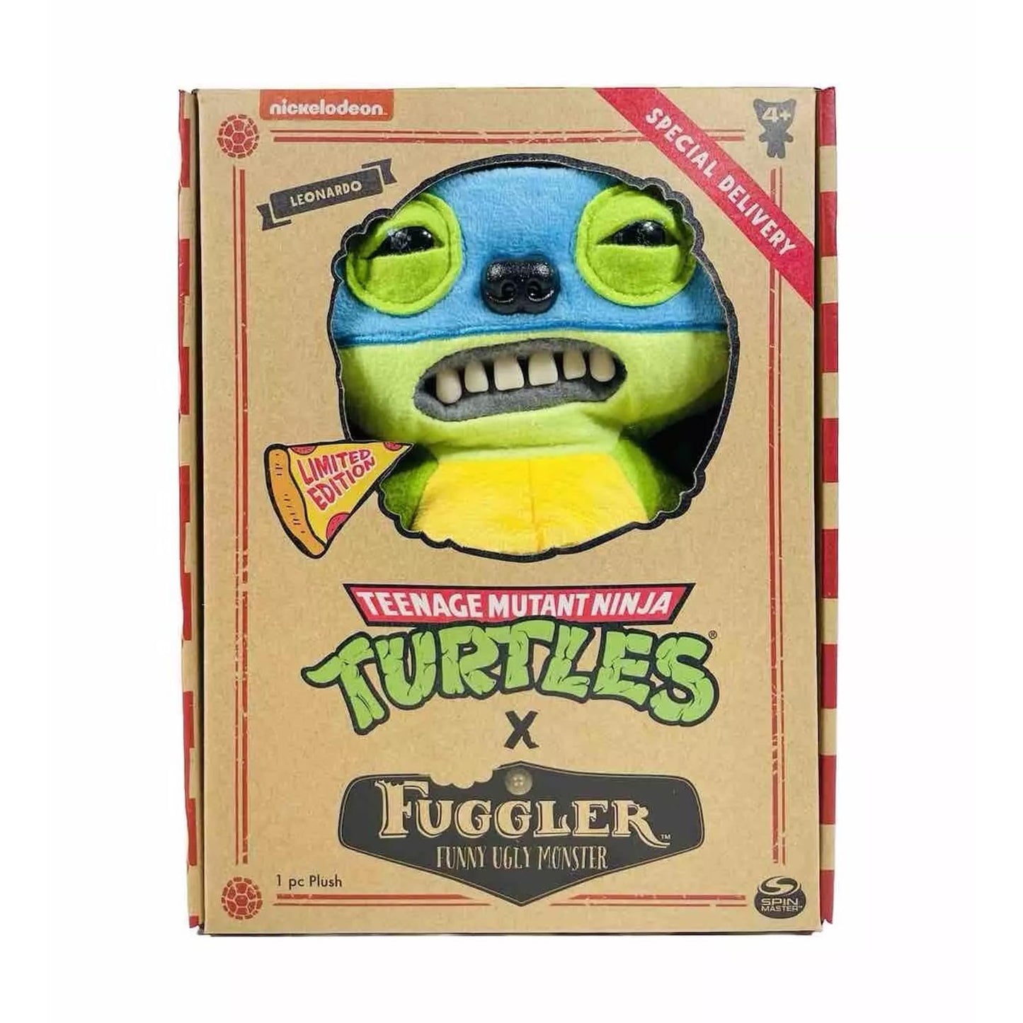 Fuggler toymonster Funny Ugly Monster Ninja Turtles Special delivery Nickelodeon Plush Figure Collection (Leonardo)