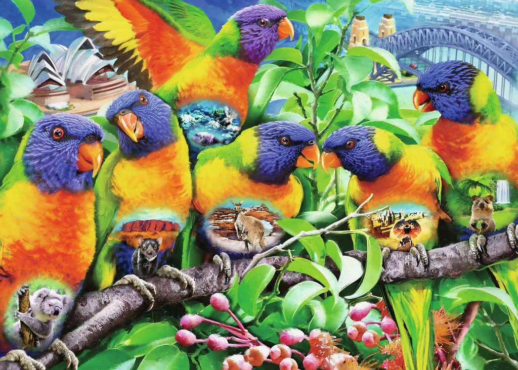 Ravensburger Land of The Lorikeet 1000 Piece Jigsaw Puzzle for Adults - 16815 - Every Piece is Unique, Softclick Technology Means Pieces Fit Together Perfectly