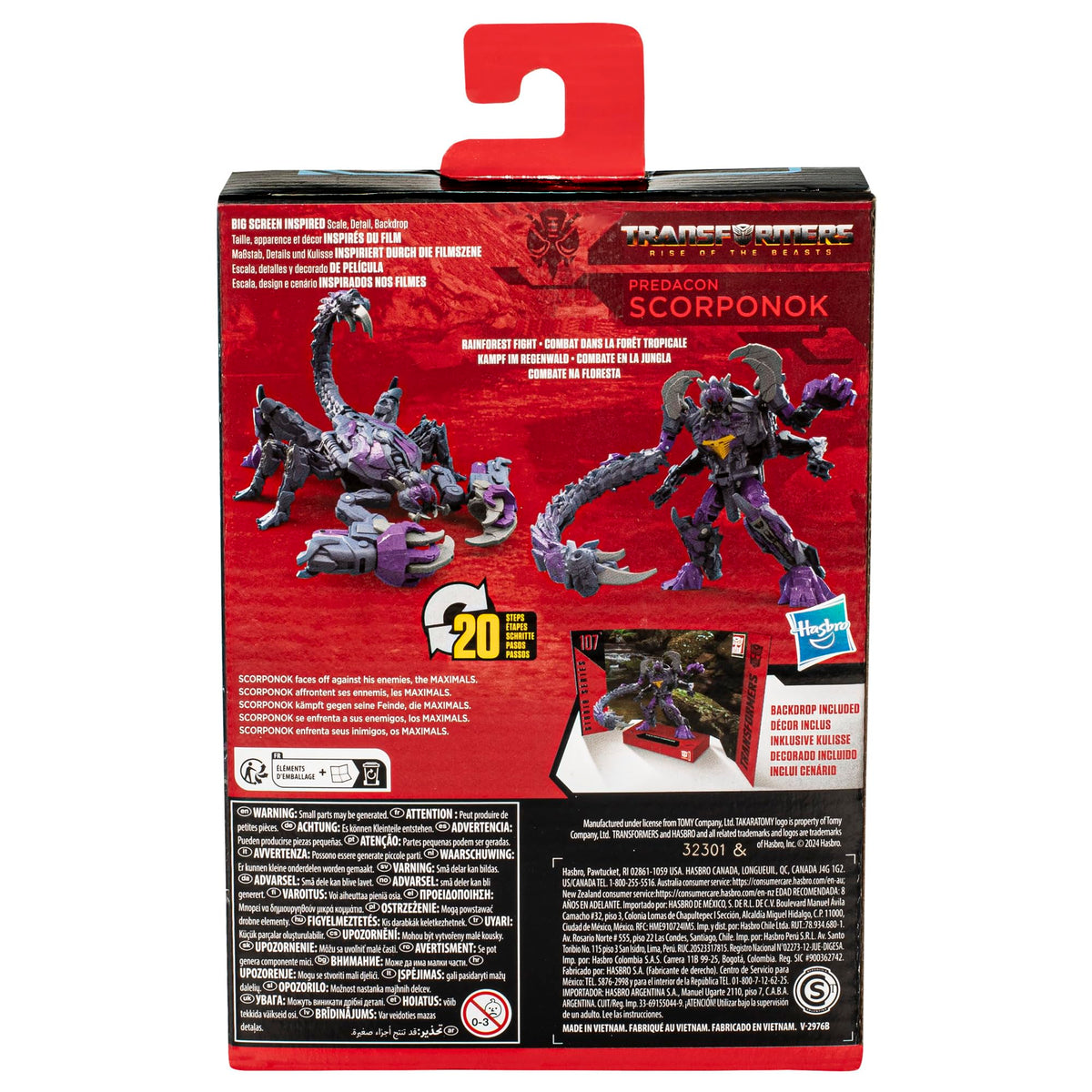 Transformers Studio Series 107 Predacon Scorponok Rise of the Beasts, 4.5-inch