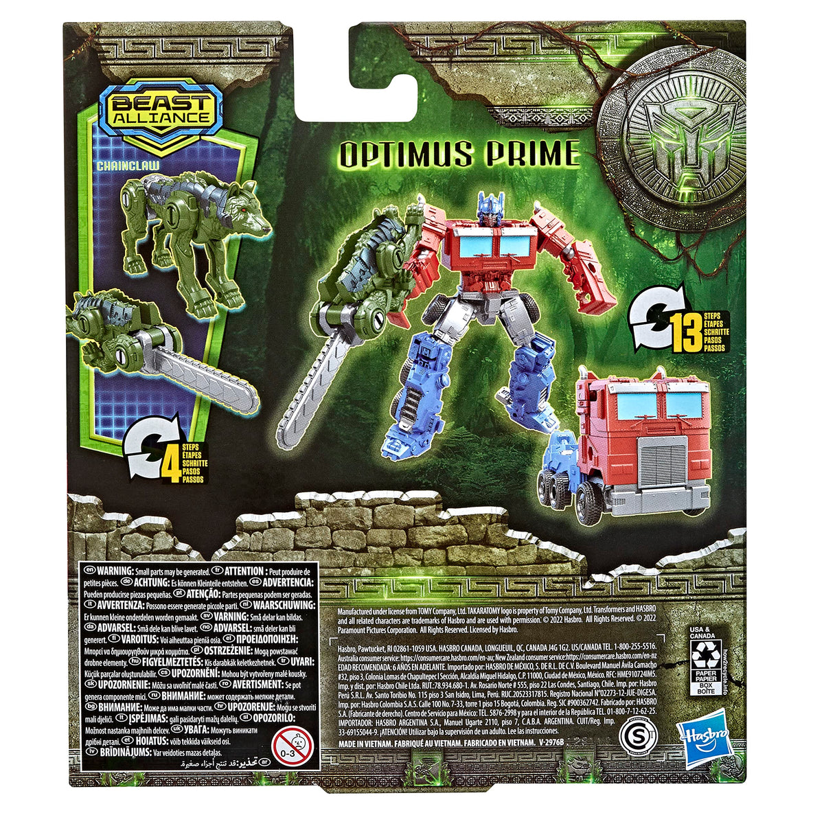 Transformers Rise of the Beasts Optimus Prime & Chainclaw 2-Pack 5-inch