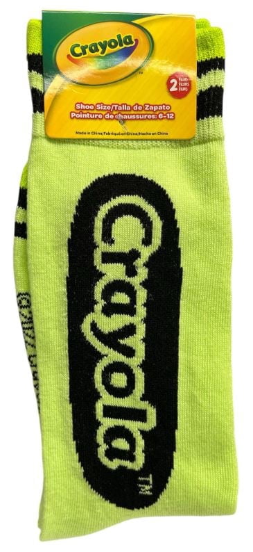 Crayola Crew Socks, 2-Pair Pack, Shoe Size 6-12