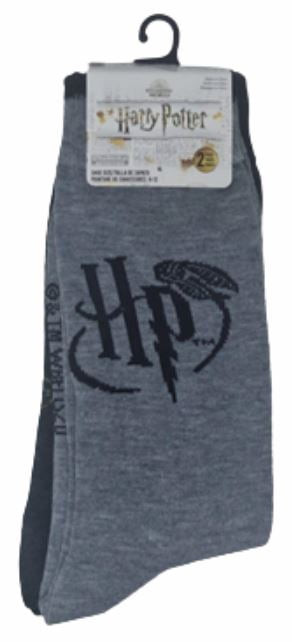 Harry Potter HP Logo and Golden Snitch Crew Socks, 2-Pair Pack