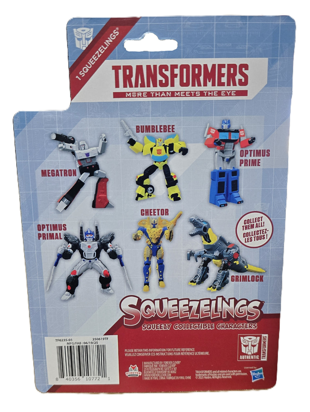 Transformers Optimus Primal Squeezelings Collectible Action Figure