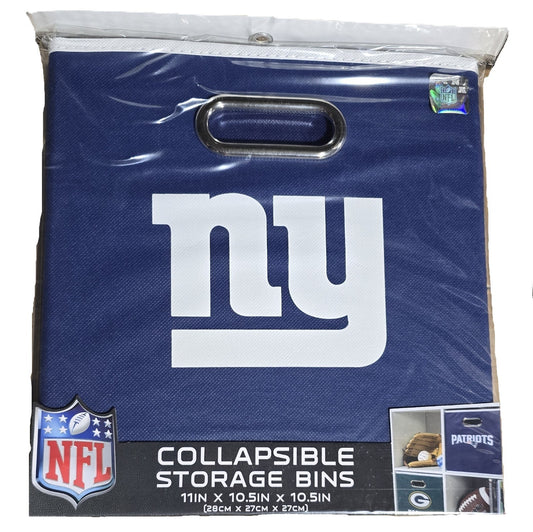 Franklin NFL New York Giants Collapsible Storage Bin 11x10.5x10.5IN