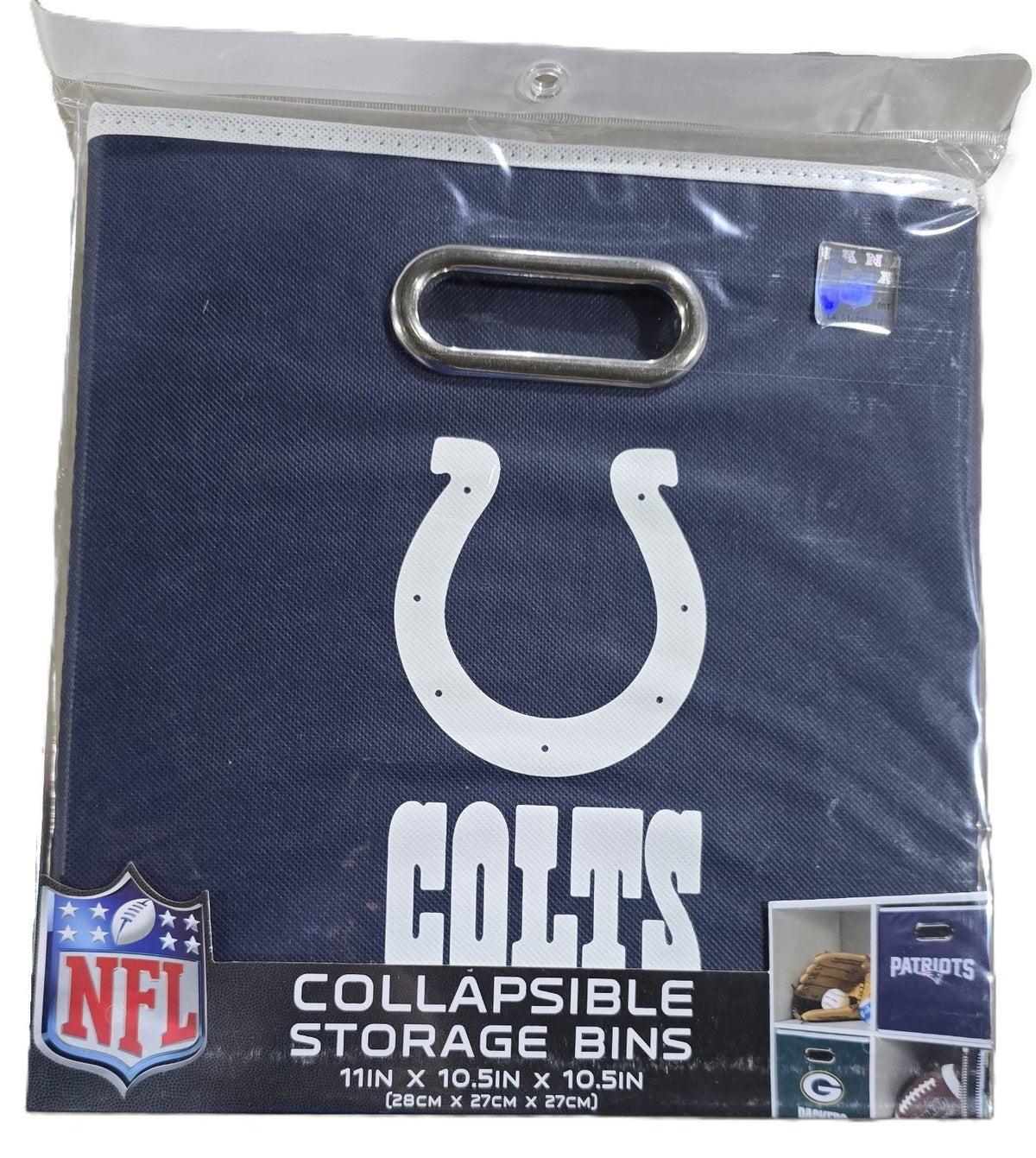 Franklin NFL Indianapolis Colts Collapsible Storage Bin 11x10.5x10.5IN