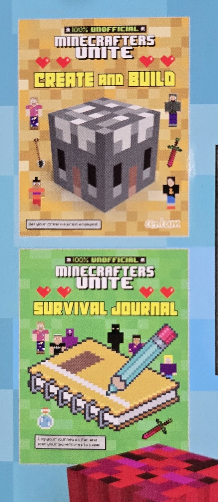 Centum Books Minecraft Tin of Books with 4 Books and Over 100 Stickers