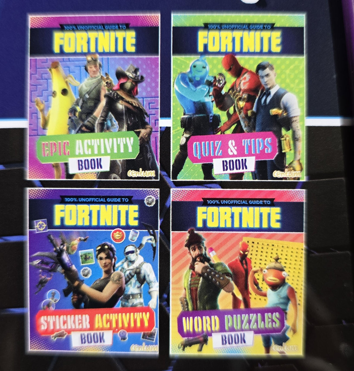 Fortnite Tin of Books with 2 Activity Books, Sticker Book, Quiz Book