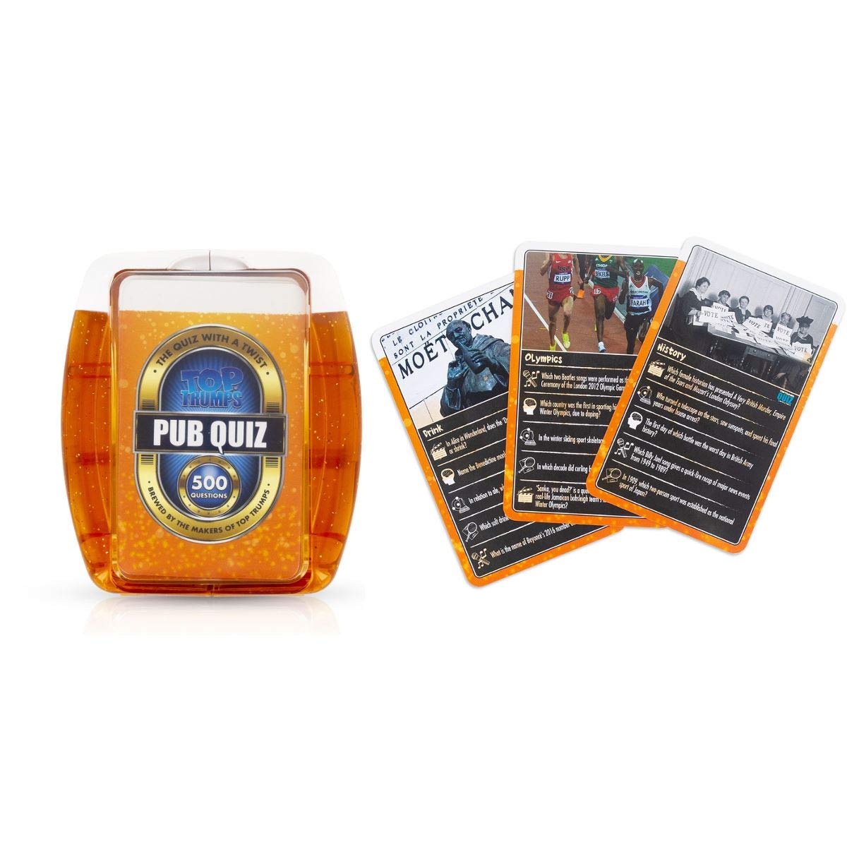 Top Trumps Pub Quiz Trivia Game, 500 questions to test your knowledge and memory on Sports, Music, Film, TV, Science and General Knowledge, gift for ages 8 plus