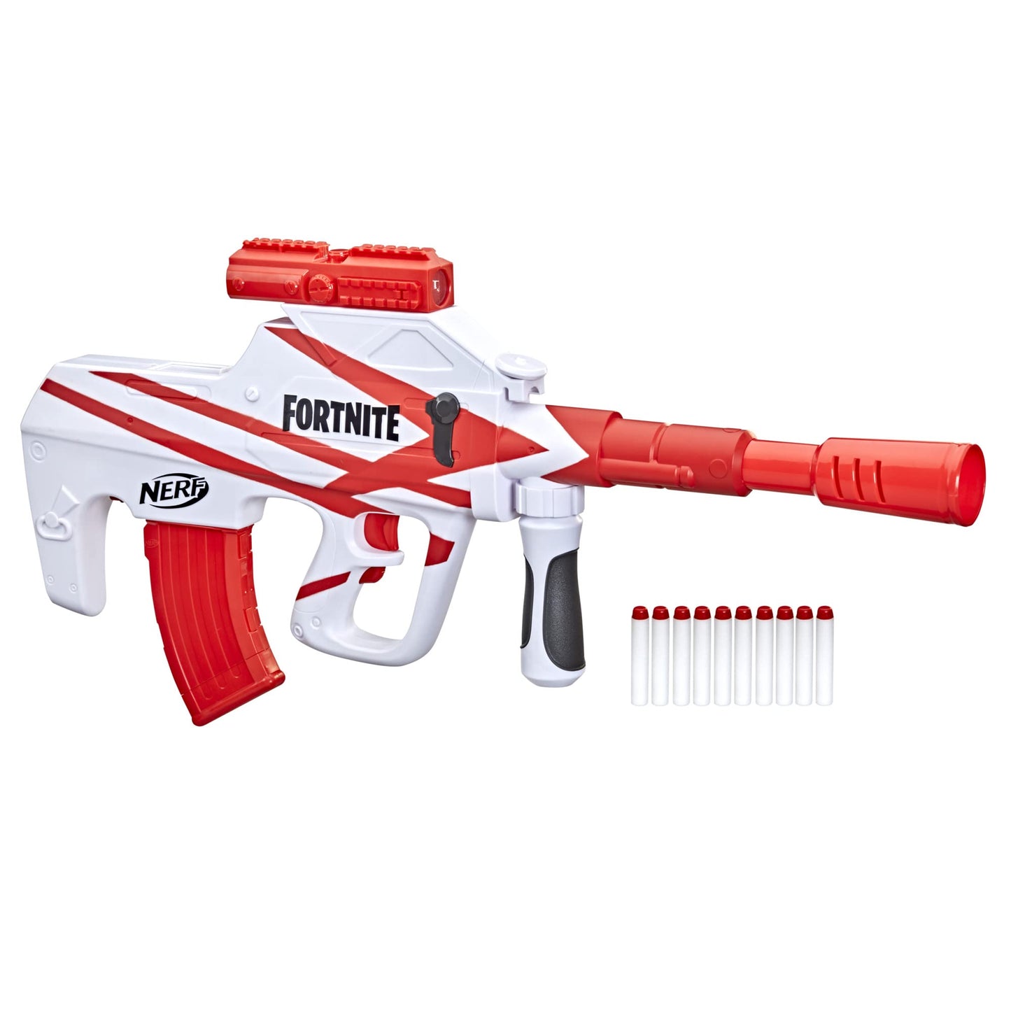 Nerf Fortnite B-AR Motorized Dart Blaster -- Fortnite Converge Wrap, Motorized 10-Dart Blasting, 10-Dart Clip, 10 Official Nerf Elite Darts