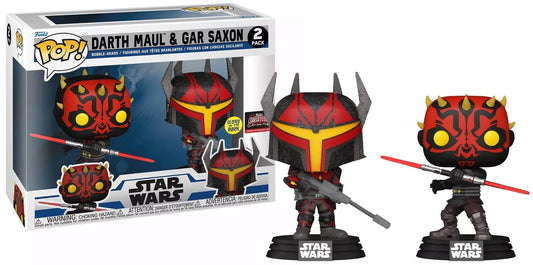 Funko POP Darth Maul and GAR Saxon Glow Dark 2-Pack