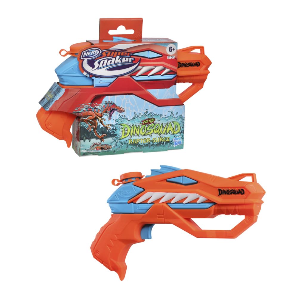 Nerf Super Soaker DinoSquad Raptor-Surge Water Blaster