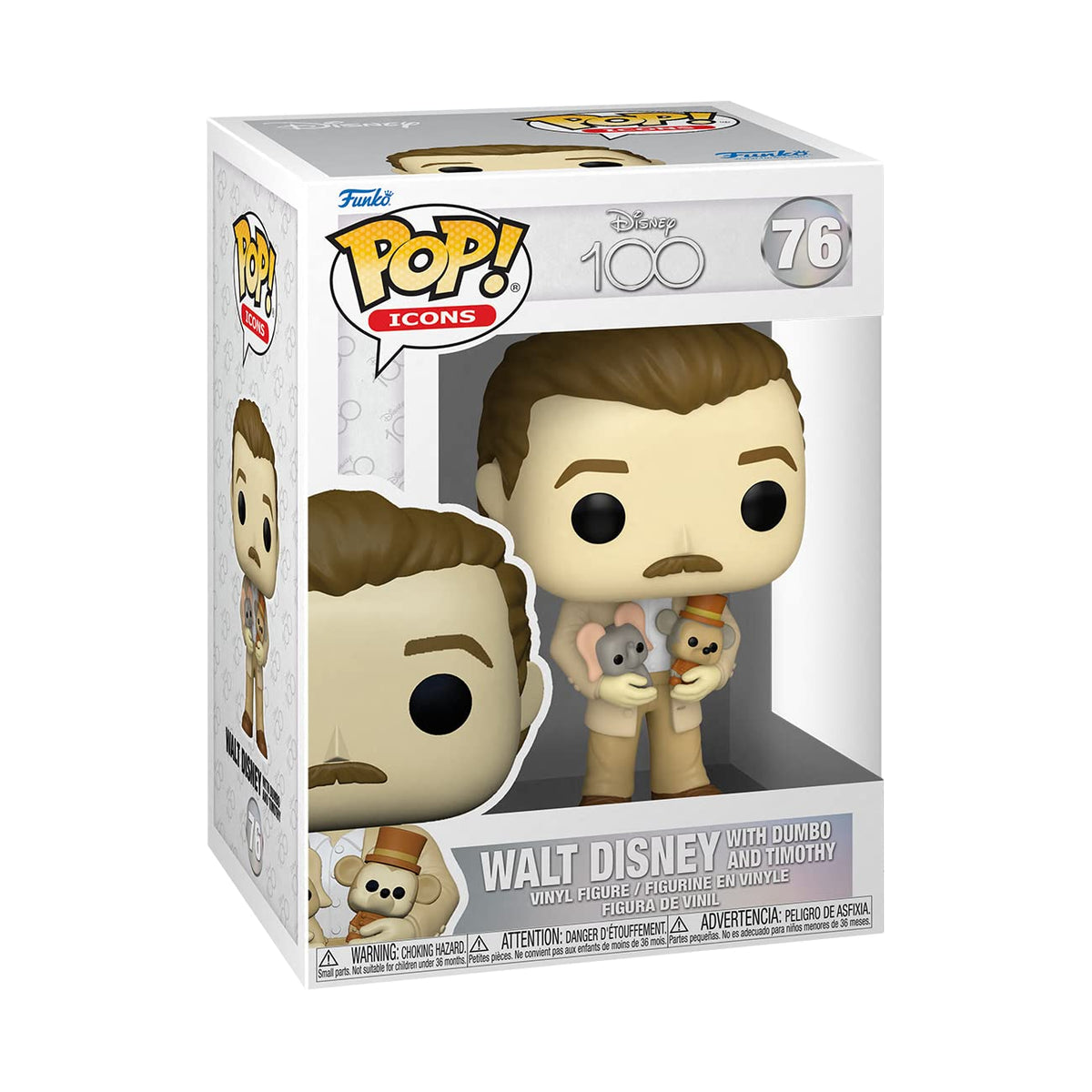 Funko Pop! Icons Disney 100 Walt Disney with Dumbo and Timothy