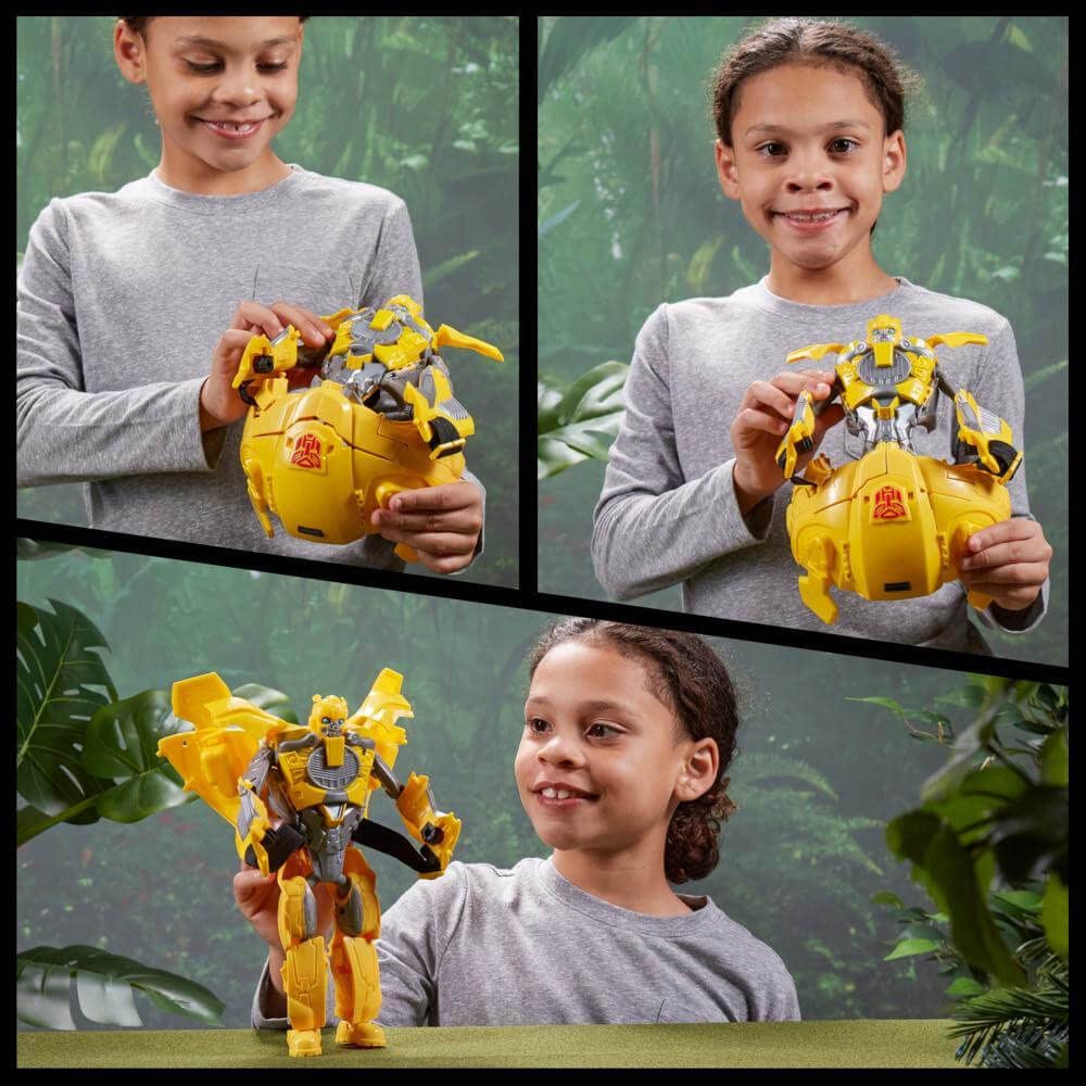 Transformers Toys Rise of The Beasts Movie Bumblebee 2-in-1 Converting Roleplay Mask, 9-inch