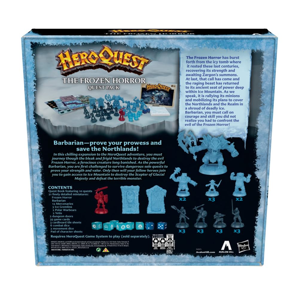 Avalon Hill HeroQuest The Frozen Horror Quest Pack,, Requires HeroQuest Game