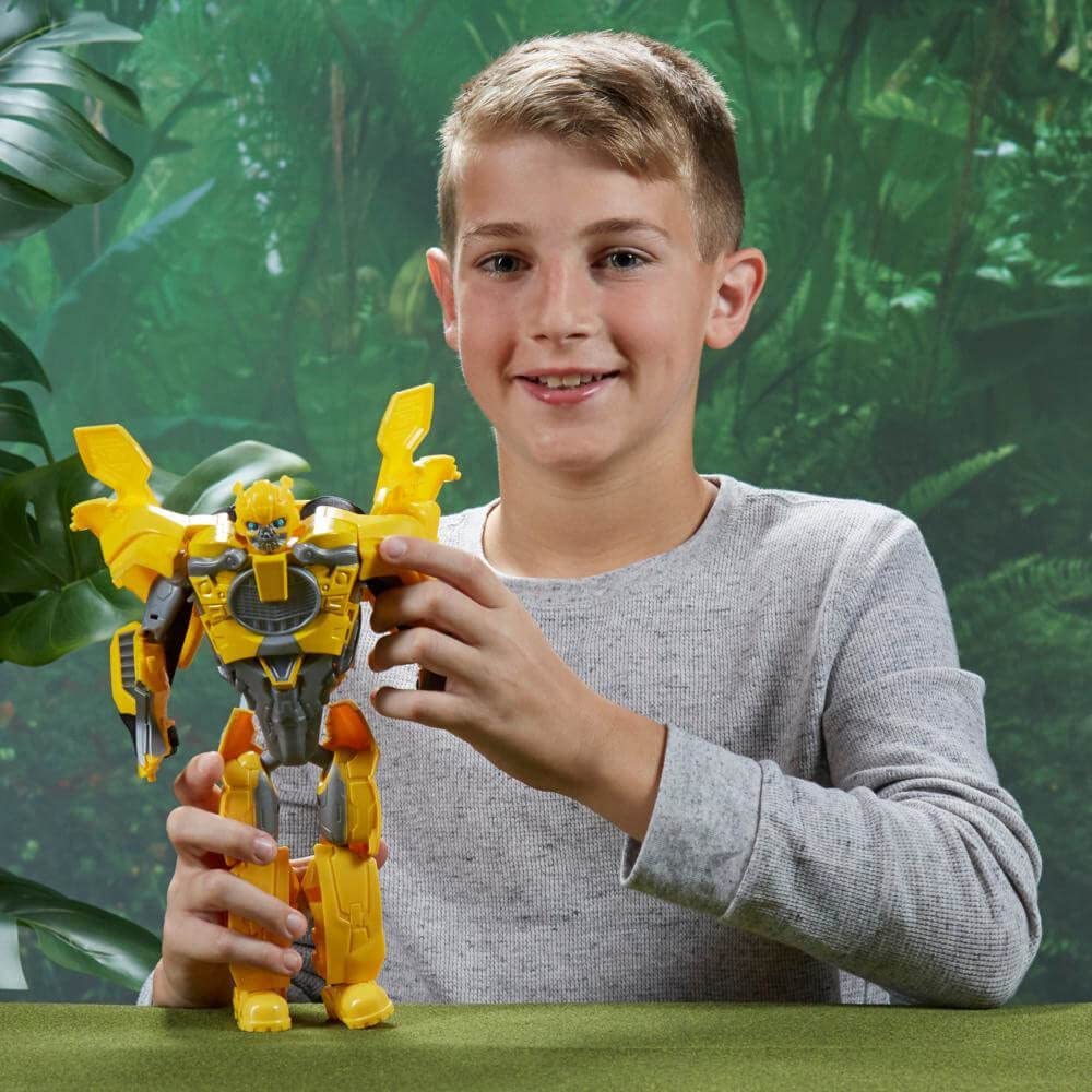 Transformers Toys Rise of The Beasts Movie Bumblebee 2-in-1 Converting Roleplay Mask, 9-inch