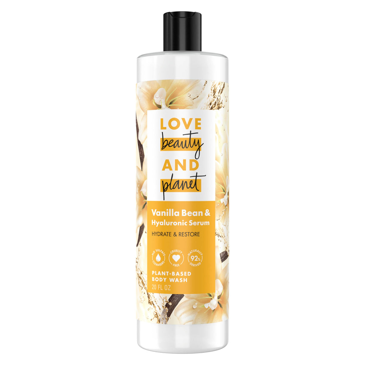 Love Beauty and Planet Body Wash Hydrate and Restore Vanilla Bean 20 oz