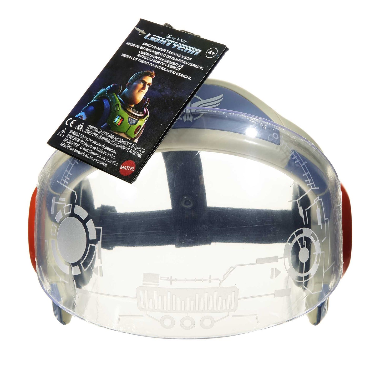 Mattel Disney and Pixar Lightyear Role Play Toy, Space Ranger Training Visor, Movie-Inspired Purple White Red Costume Headgear