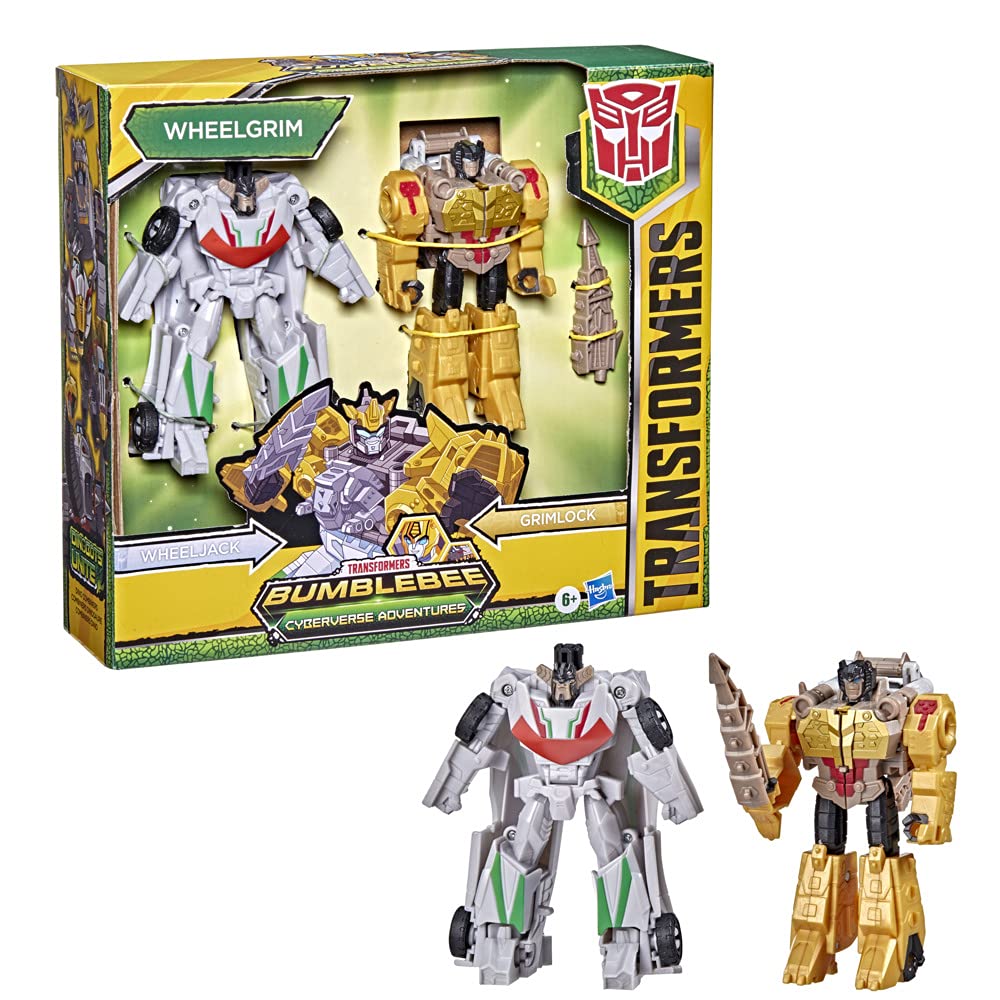 Transformers Bumblebee Cyberverse Adventures Dinobots Unite Toys Dino Combiners Bumbleswoop 2-Pack Action Figures, Ages 6 and Up, 4.5-inch