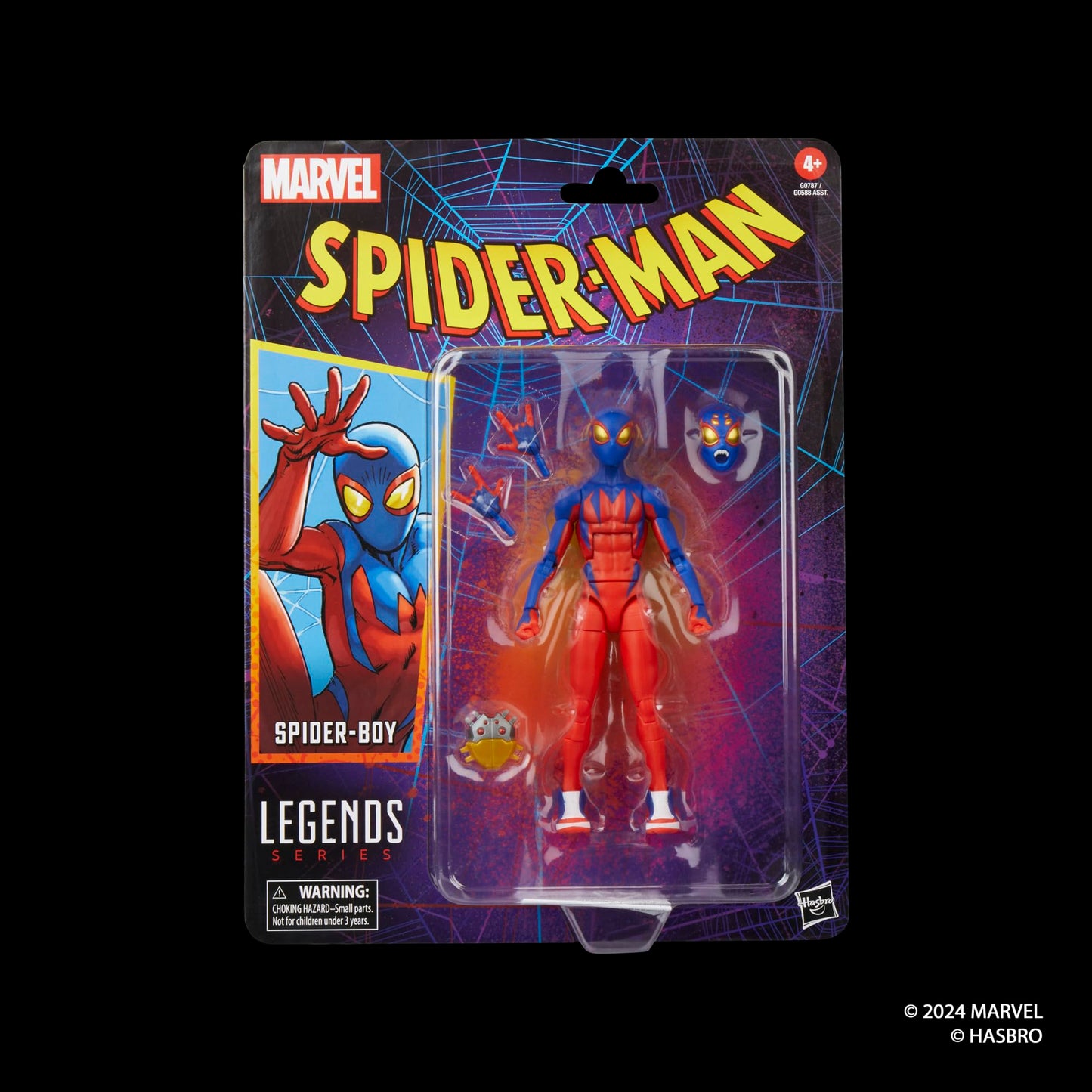 Marvel Legends Series Spider-Boy, Retro Comics Collectible 6-Inch Scale Action Figure