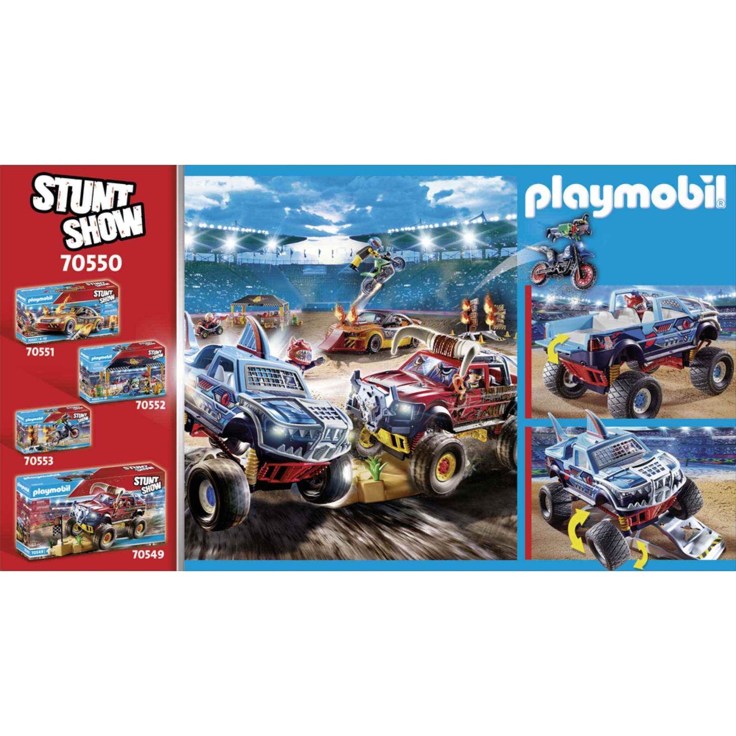 Playmobil Stunt Show Shark Monster Truck Toy