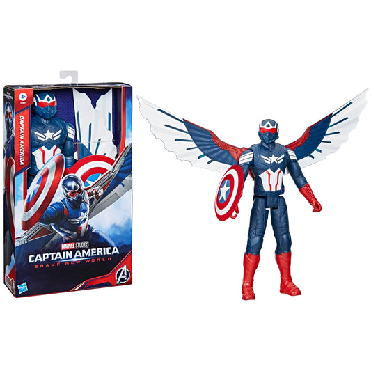 Marvel Studios Captain America Brave New World, 12-Inch Deluxe Captain America Action Figure, Shield & Accessories, Super Hero Toys for Kids 4 and Up