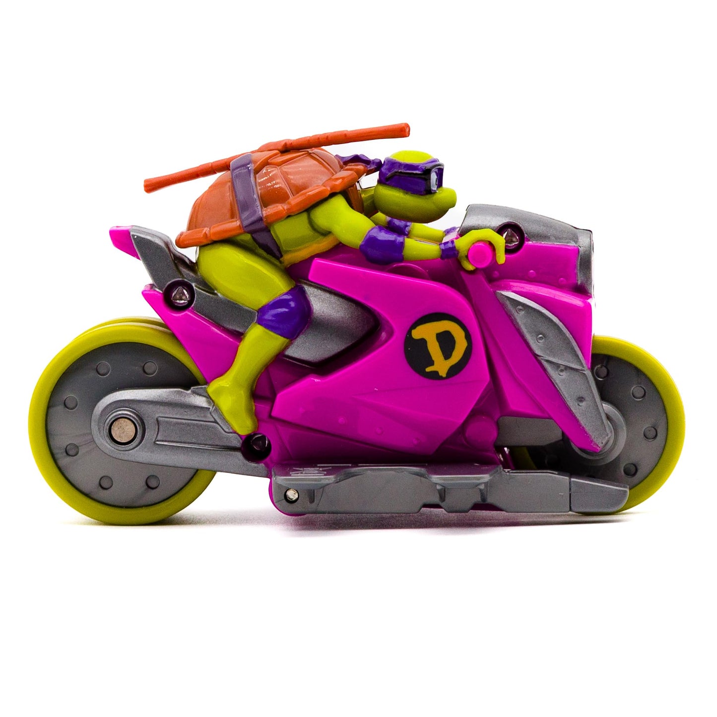 Teenage Mutant Ninja Turtles Backflip Riders 4-Pack, TMNT Rev-Up Motorcycle Toy Vehicles with Backflip Stunt Action, Rubber Tires, Mutant Mayhem Toy Set for Kids Ages 5+
