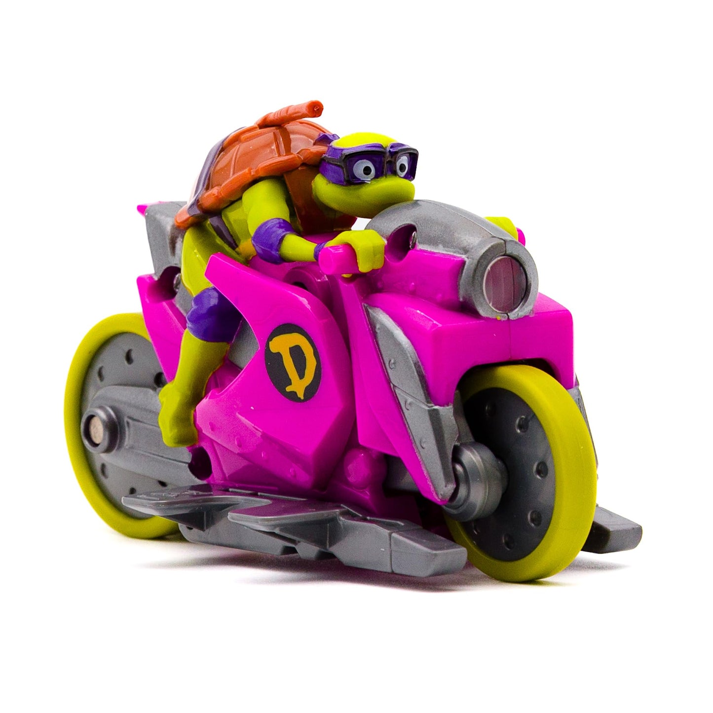 Teenage Mutant Ninja Turtles Backflip Riders 4-Pack, TMNT Rev-Up Motorcycle Toy Vehicles with Backflip Stunt Action, Rubber Tires, Mutant Mayhem Toy Set for Kids Ages 5+
