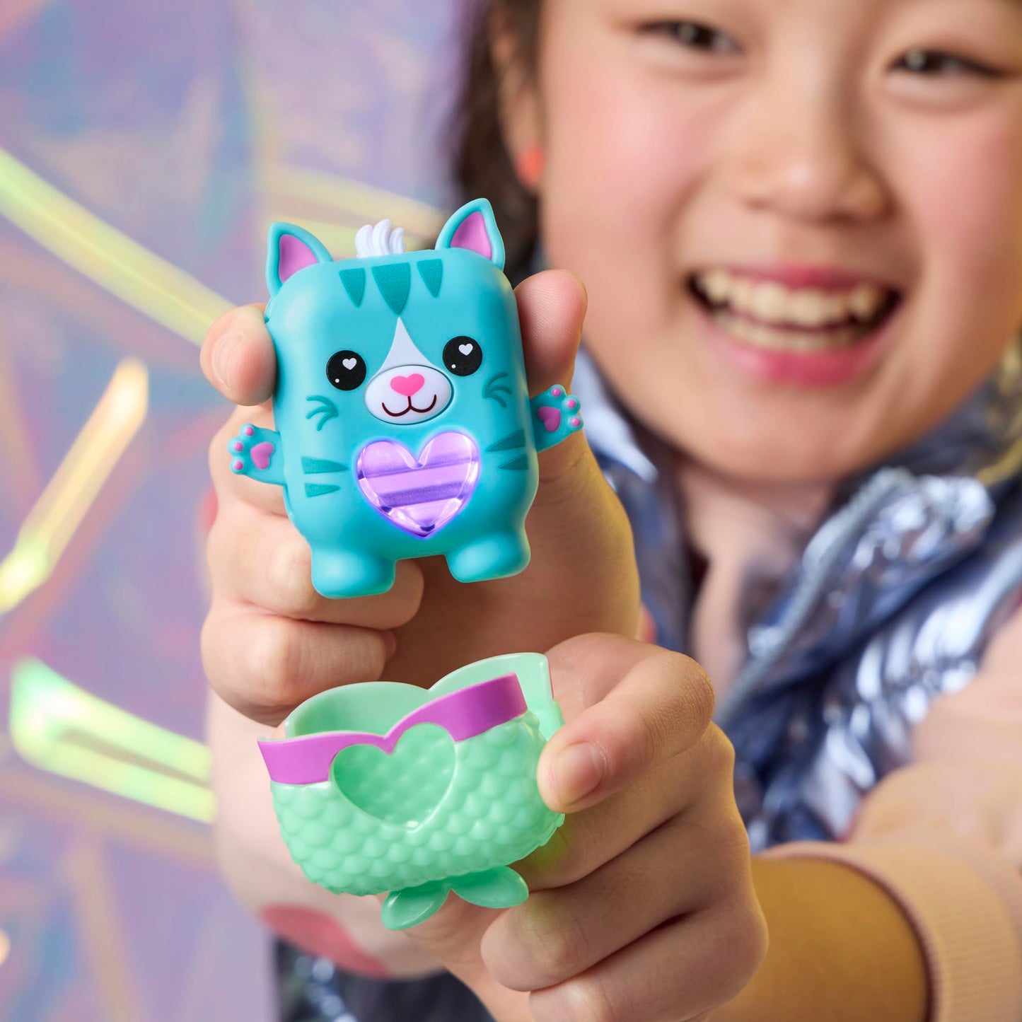 Nano-MALS Pawtricia The Blue Kitty, Electronic Pet Cat, 70+ Responses, Easter Basket Stuffers, Interactive Fidget Toy