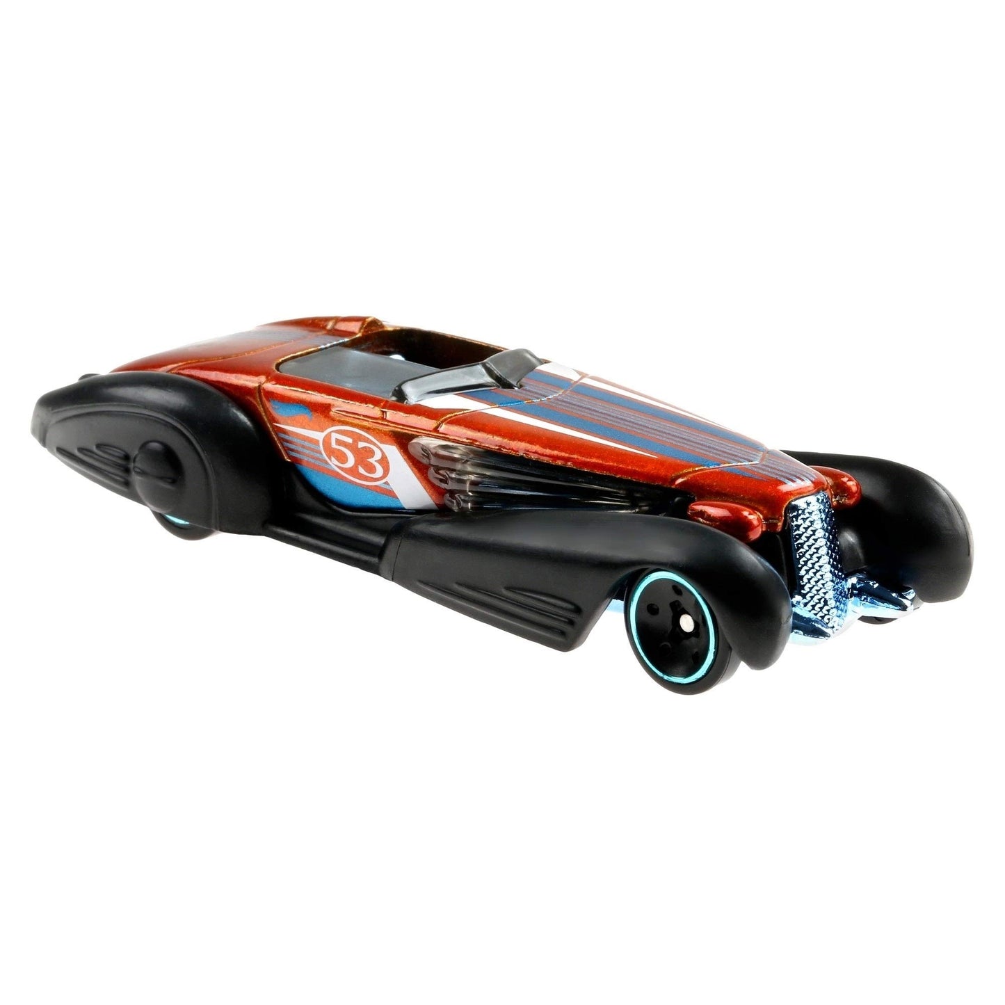 Hot Wheels Orange & Blue 53rd Anniversary Custom Cadillac Fleetwood 5/5 DieCast 1:64th Scale