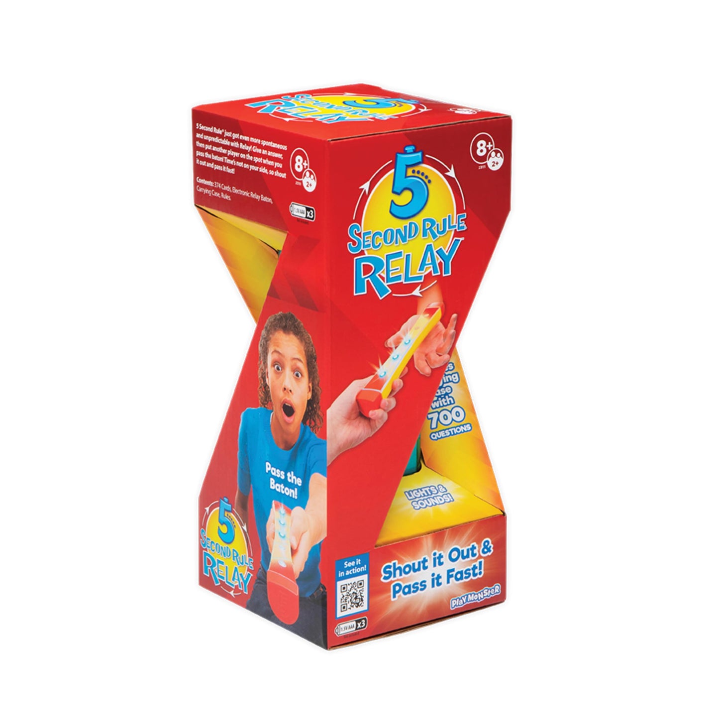5 Second Rule Relay - Family Party Game - Electronic Relay Baton - Shout It Out & Pass It Fast! - for 2 or More Players, for Kids Ages 8 and Up