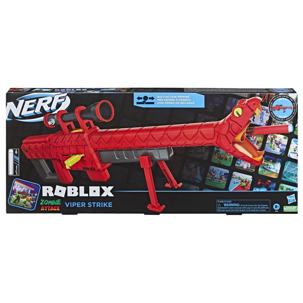 Nerf Roblox Zombie Attack Viper Strike Blaster with Scope (Exclusive)