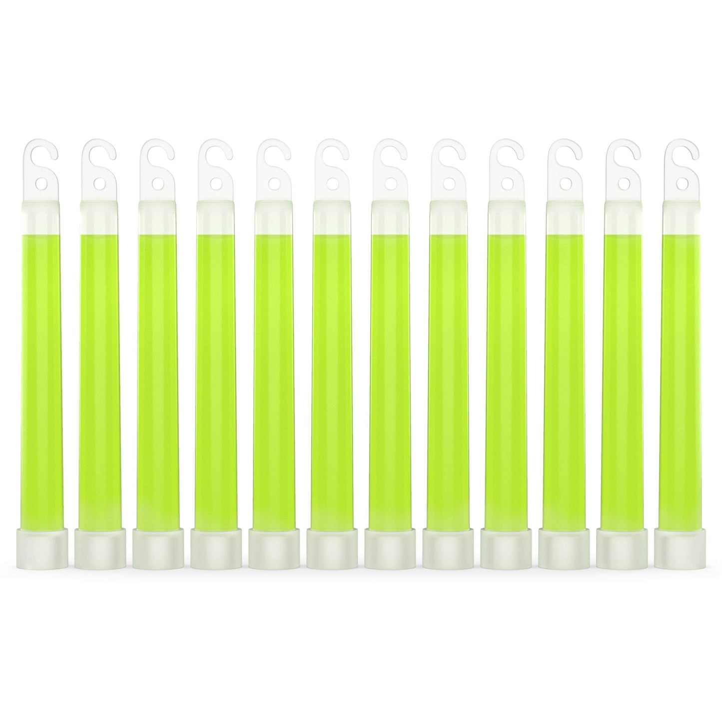 Swiss Safe Premium 6" Glow Sticks - Extra Bright, 12+ Hour Duration, Emergency Ready (Green 12-Pack)