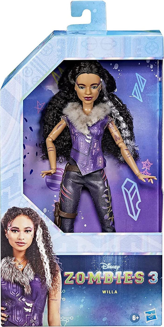 Disney Princess Zombies 3 Willa Fashion Doll - 12-Inch Doll with Curly Black Hair, Werewolf Outfit, Shoes, and Accessories