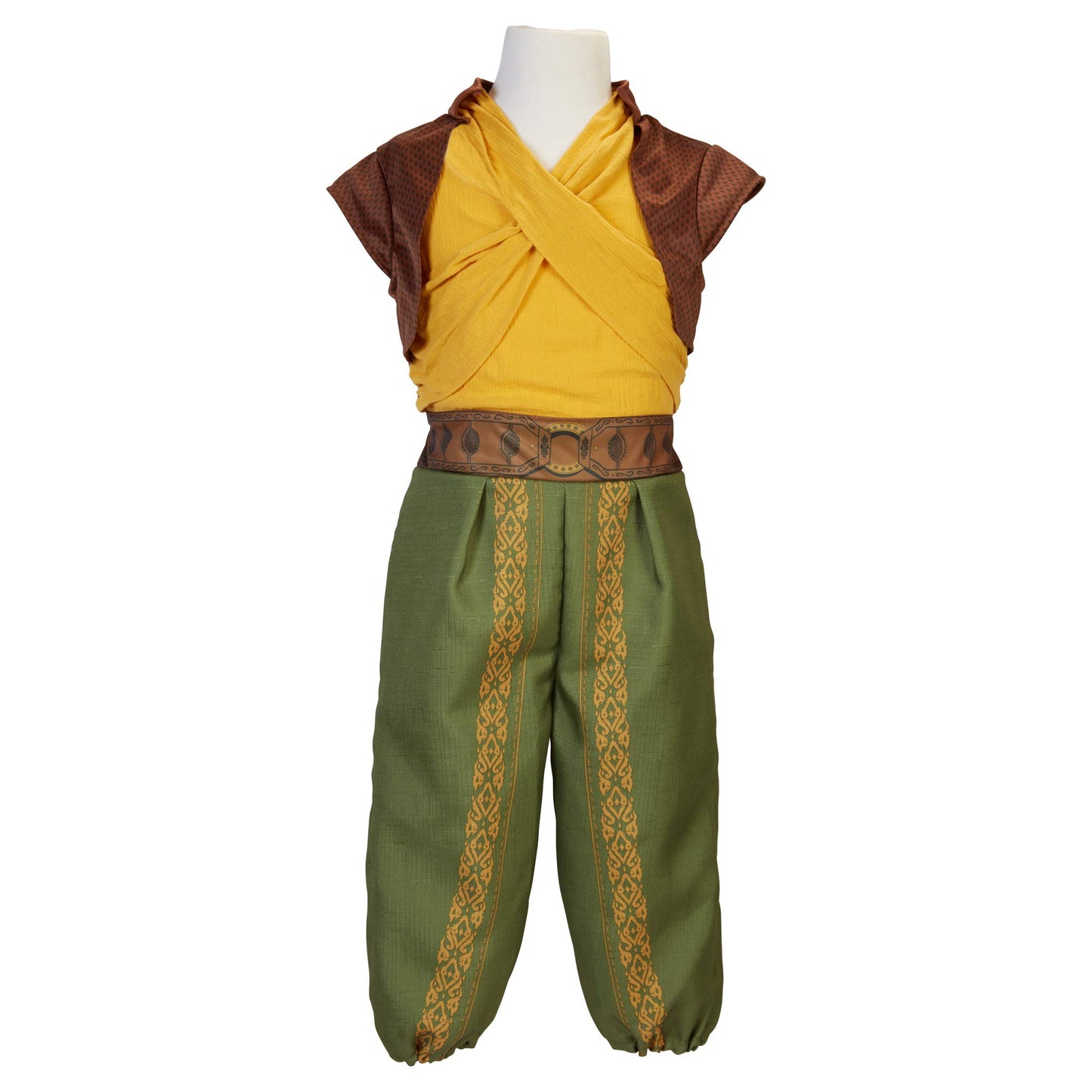 Disney's Raya and the Last Dragon Disney Raya and The Last Dragon Warrior Costume Outfit with Cape for Girls Size 4-6X [Amazon Exclusive] Brown