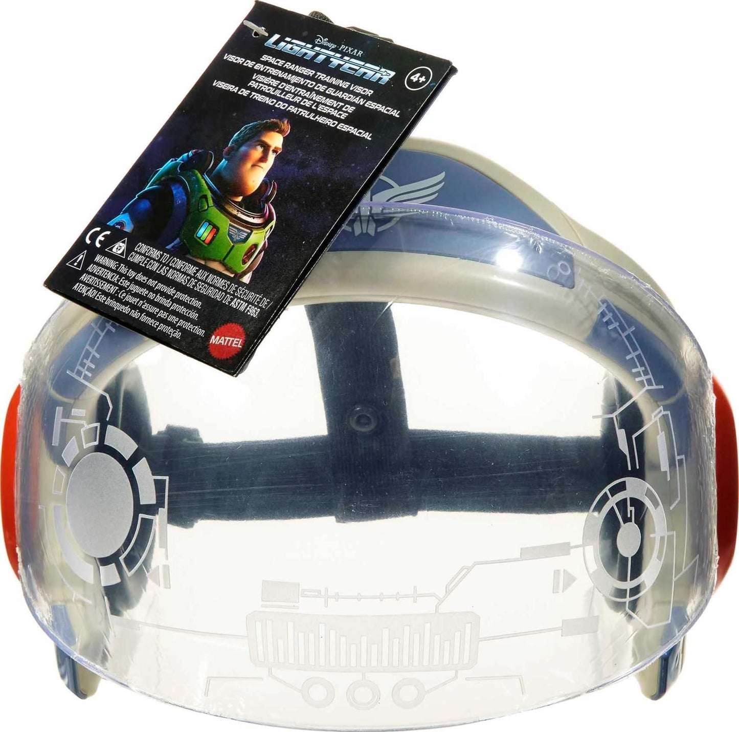 Mattel Disney and Pixar Lightyear Role Play Toy, Space Ranger Training Visor, Movie-Inspired Purple White Red Costume Headgear