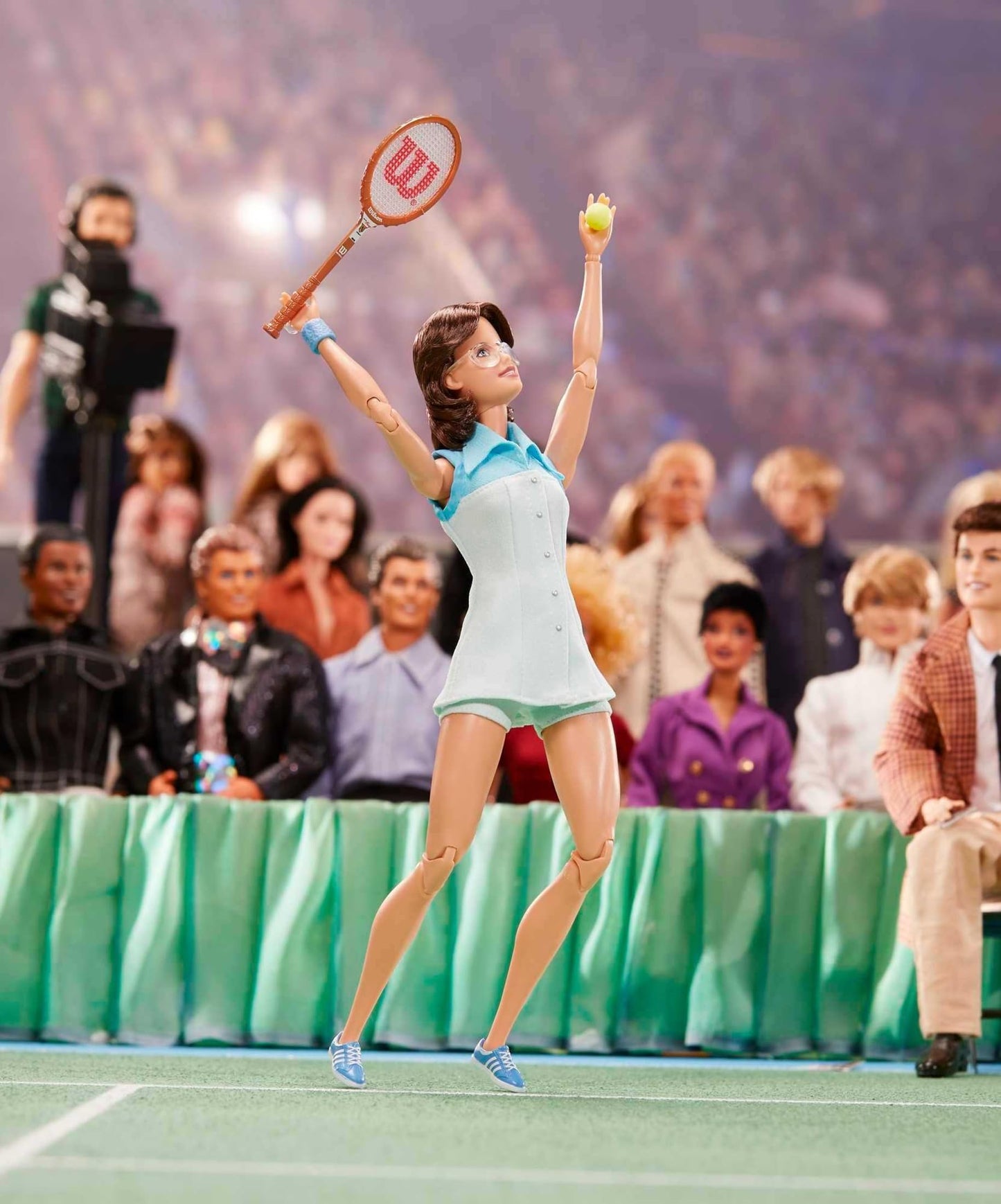 Barbie Inspiring Women Series Billie Jean King Collectible Doll, Approx. 12-in, Wearing Tennis Dress and Accessories, with Doll Stand and Certificate of Authenticity