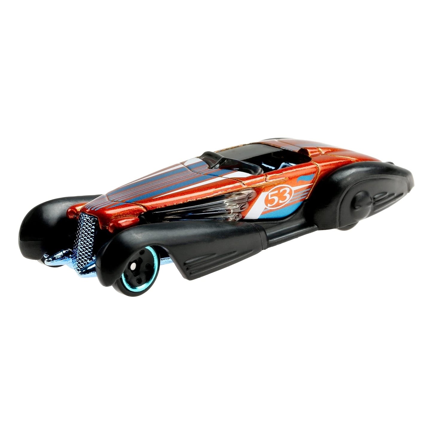 Hot Wheels Orange & Blue 53rd Anniversary Custom Cadillac Fleetwood 5/5 DieCast 1:64th Scale