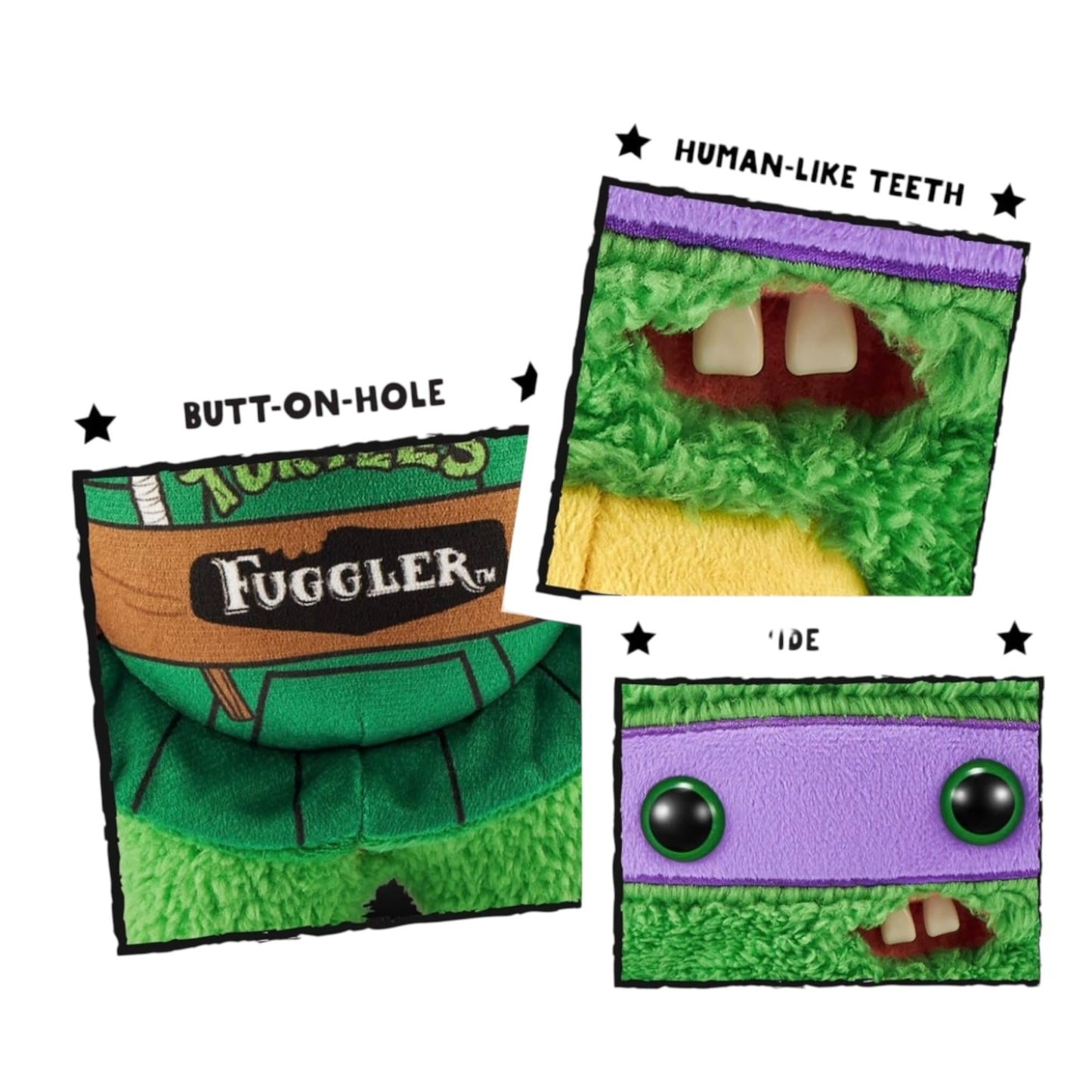 Fuggler Ugly Monster Donatello Ninja Turtle Plush Figure Limited Edition, Green