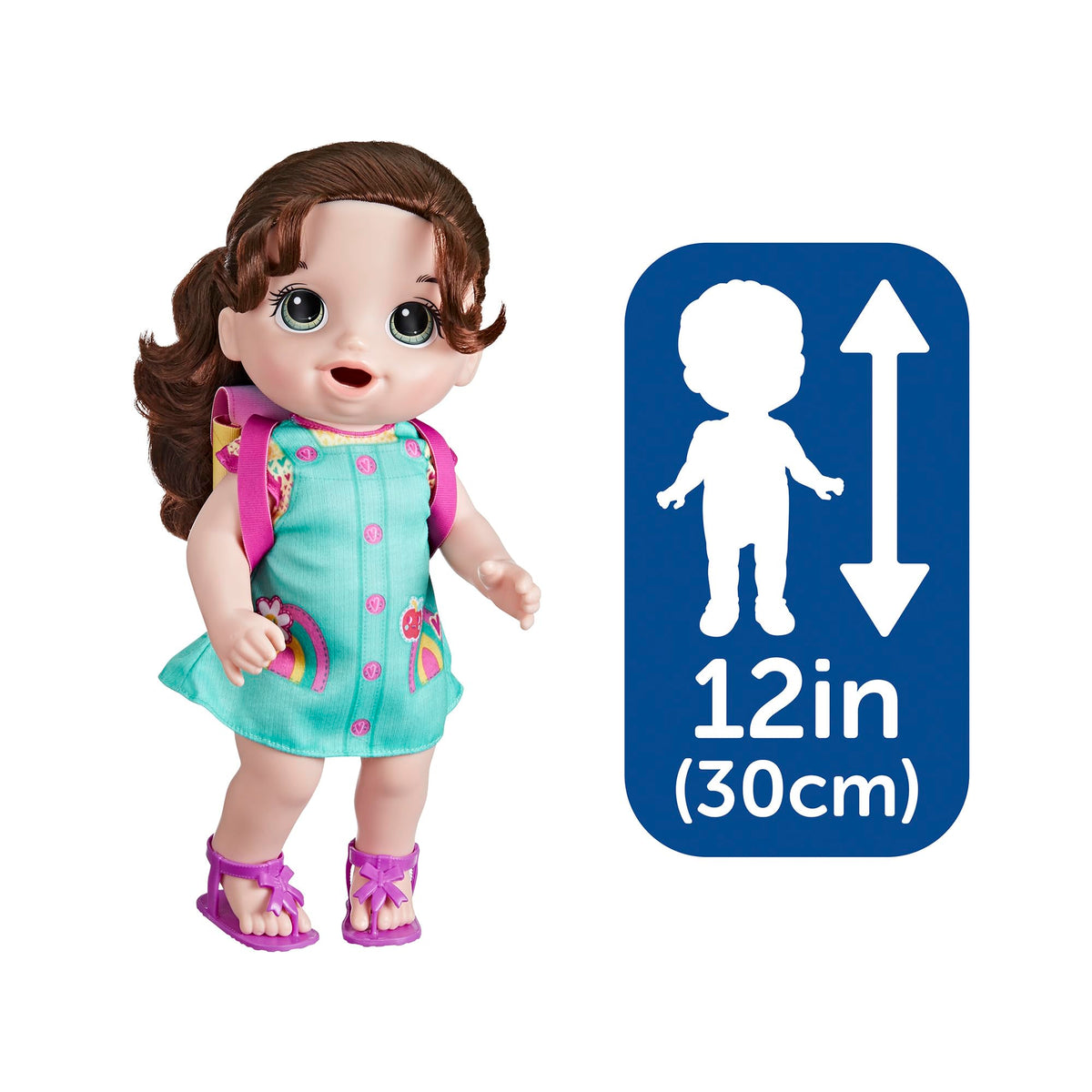 Baby Alive Time for School Baby Doll Set - 12", Brown Hair (Exclusive)