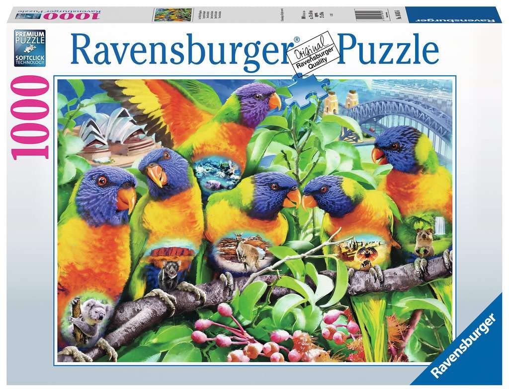 Ravensburger Land of The Lorikeet 1000 Piece Jigsaw Puzzle for Adults - 16815 - Every Piece is Unique, Softclick Technology Means Pieces Fit Together Perfectly
