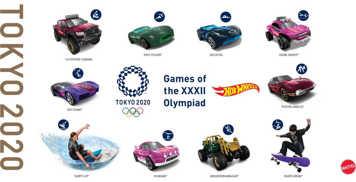 Hot Wheels Tokyo 2020 Olympics 10 Castings in 1 Pack 1:64 Scale Cars