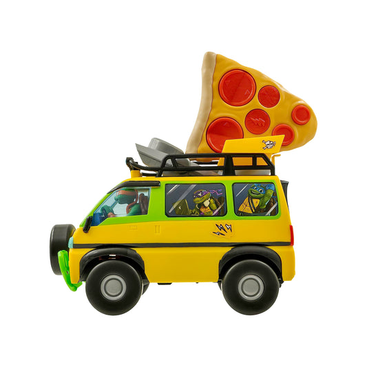 TMNT Mutant Mayhem Pizza Blaster RC Vehicle with 6 Foam Pizza Launchers