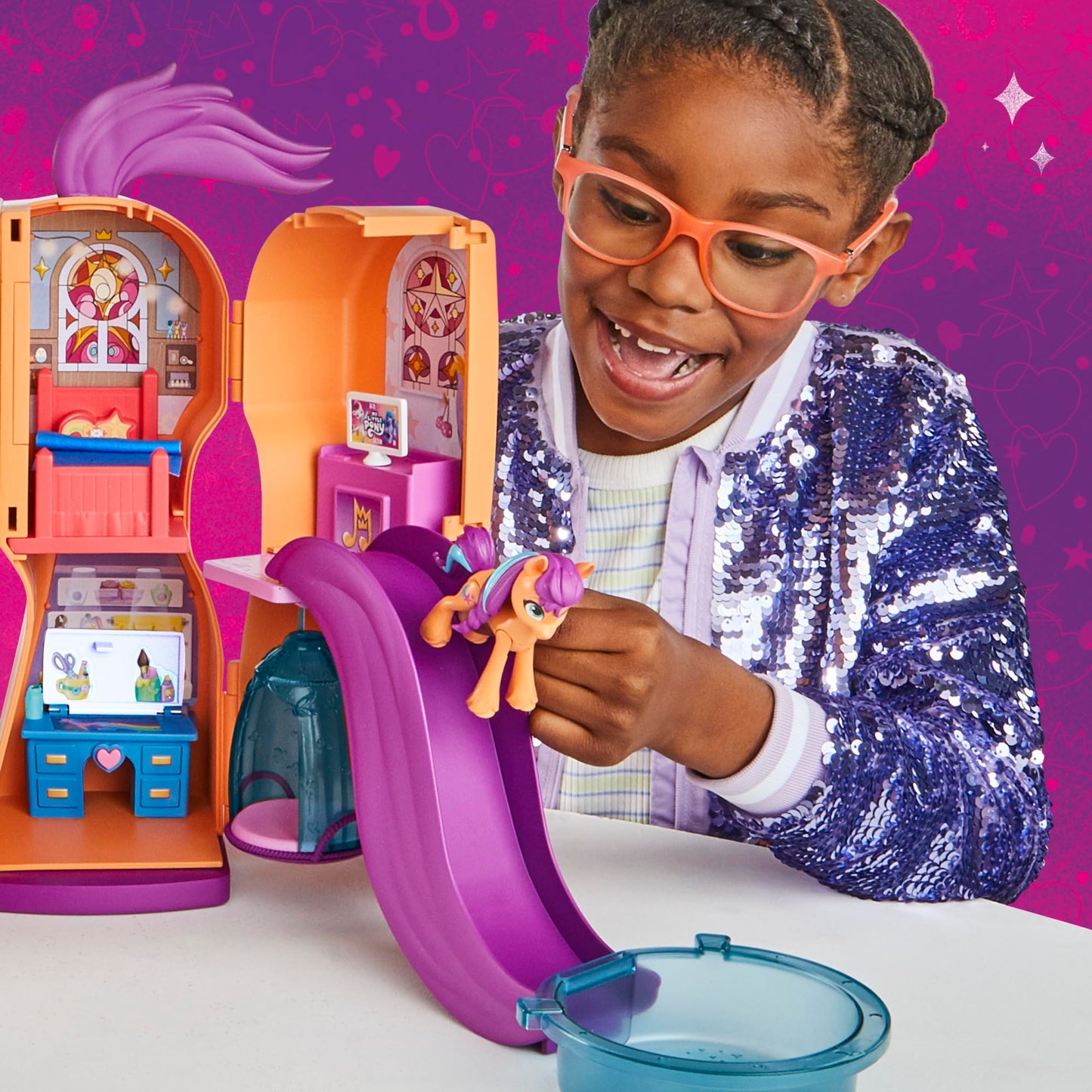 My Little Pony Toys, Sunny's Playset Reveal, 25-Inch-Tall Transforming Doll Playsets