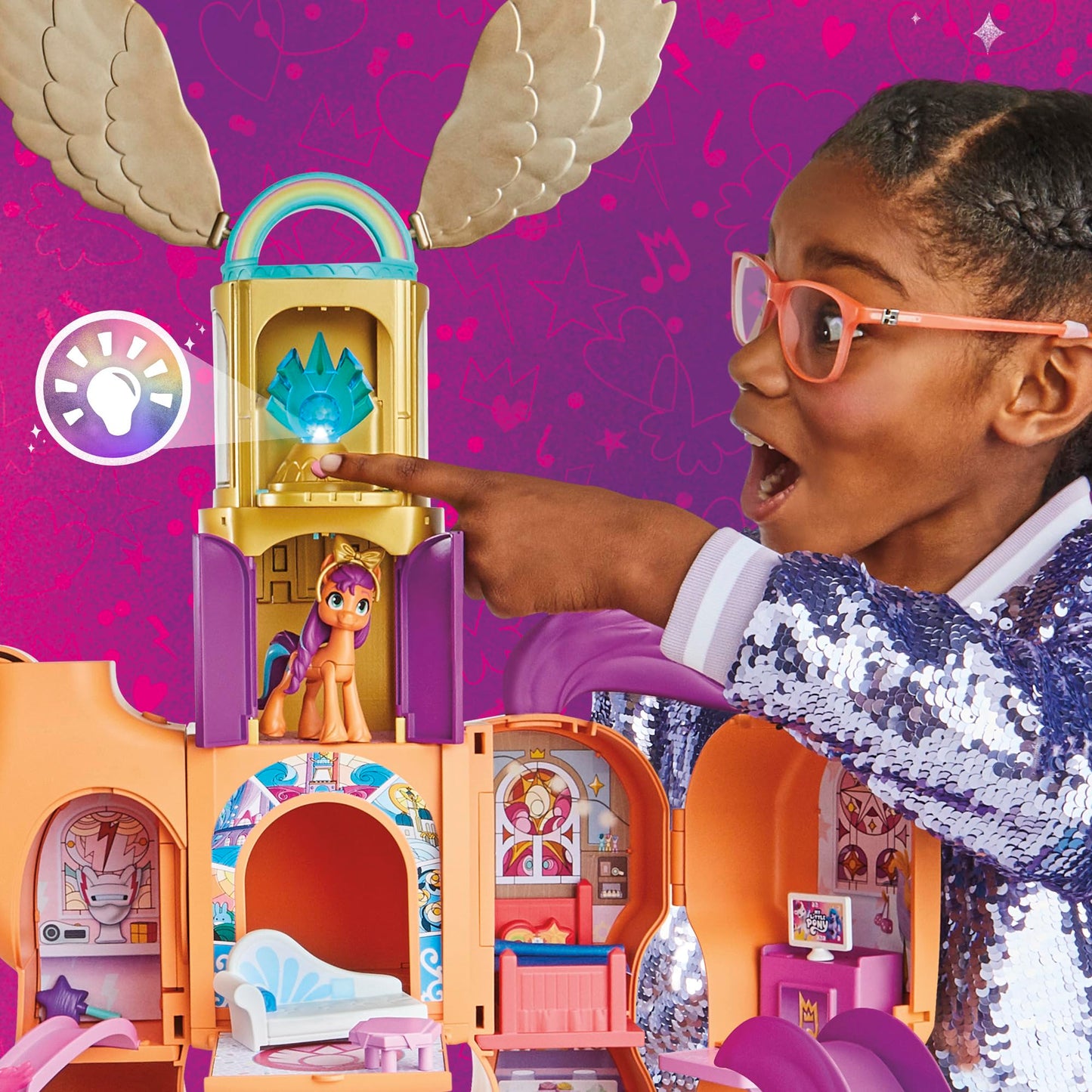 My Little Pony Toys, Sunny's Playset Reveal, 25-Inch-Tall Transforming Doll Playsets