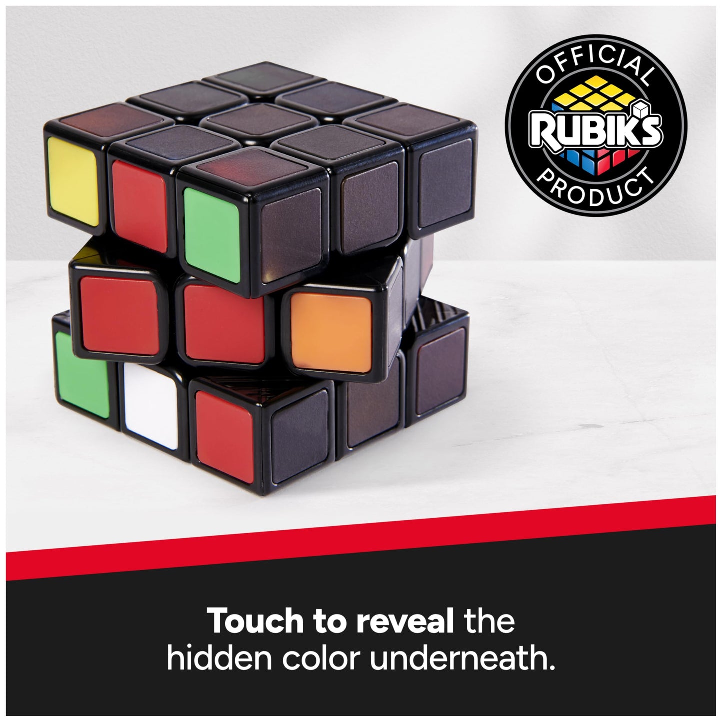 Rubik’s Cube, Phantom, 3x3 Cube Advanced Color-Changing Problem-Solving Brain Teaser, Classic Color-Matching Puzzle, Fidget Toy, Sensory Puzzle, for Adults, Teens, Kids Ages 8 & Up
