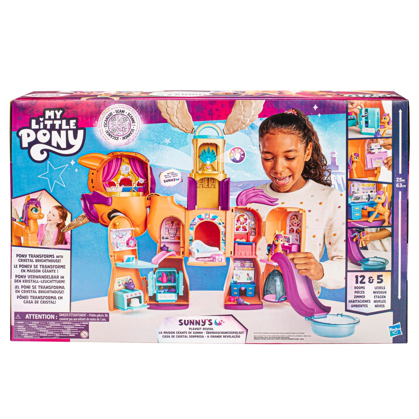 My Little Pony Toys, Sunny's Playset Reveal, 25-Inch-Tall Transforming Doll Playsets