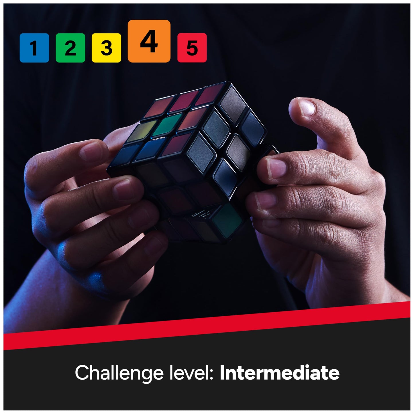 Rubik’s Cube, Phantom, 3x3 Cube Advanced Color-Changing Problem-Solving Brain Teaser, Classic Color-Matching Puzzle, Fidget Toy, Sensory Puzzle, for Adults, Teens, Kids Ages 8 & Up