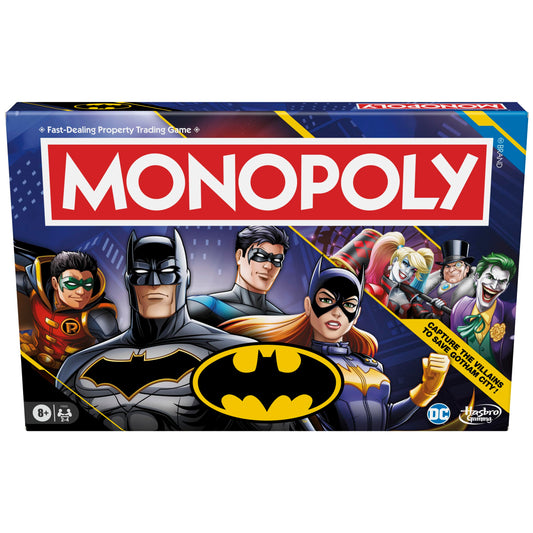 Monopoly Batman Edition Board Game | Monopoly Game for Batman Fans | Ages 8 and Up | 2 to 4 Players | Family Games | Strategy Games for Kids and Adults (Amazon Exclusive)